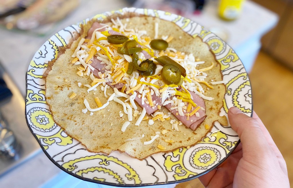 egg wrap on a plate