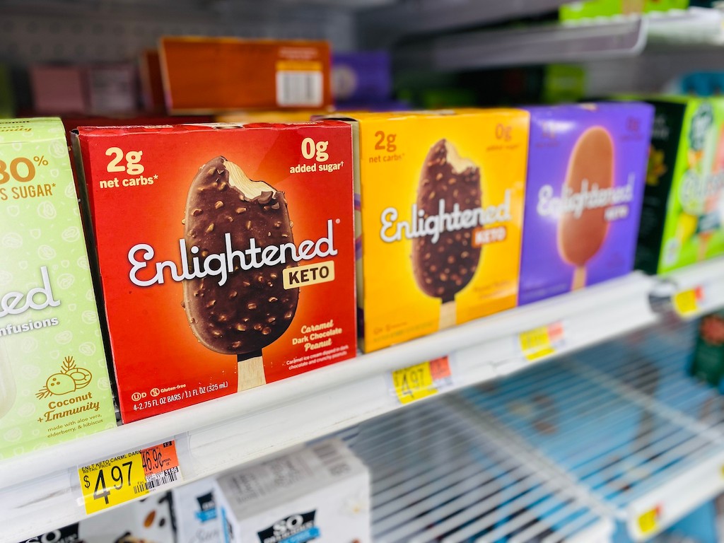 Enlightened keto collection bars at Walmart 