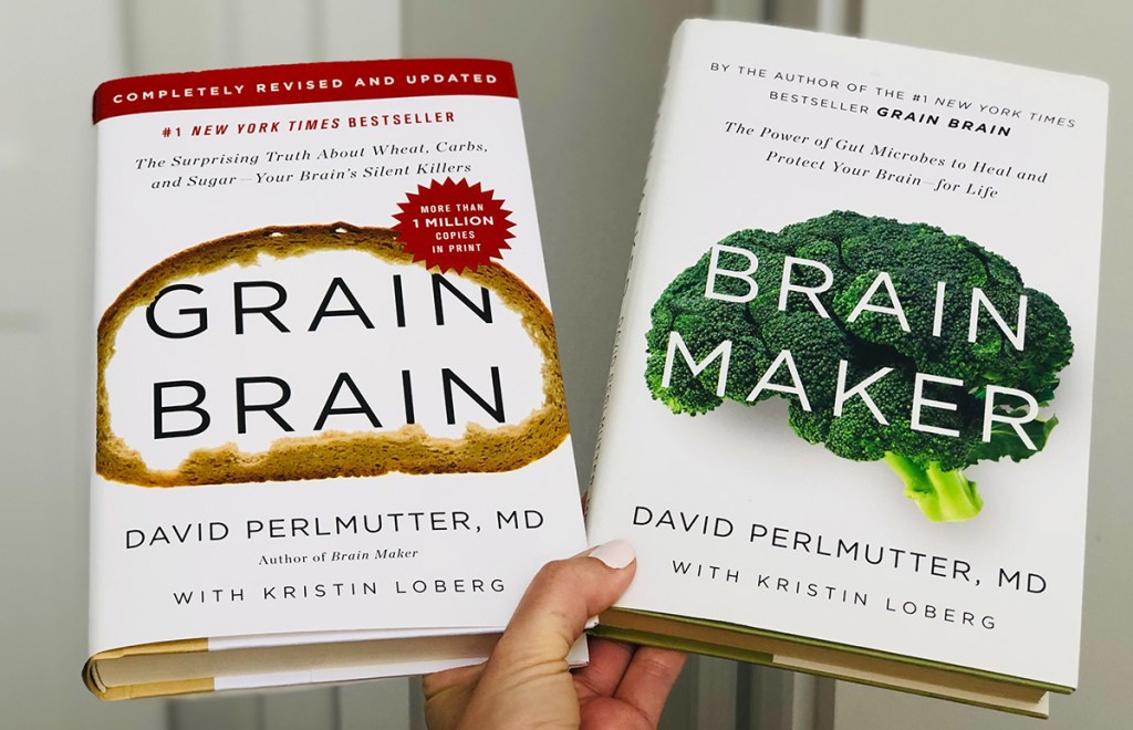 grain brain and grain maker books in hand