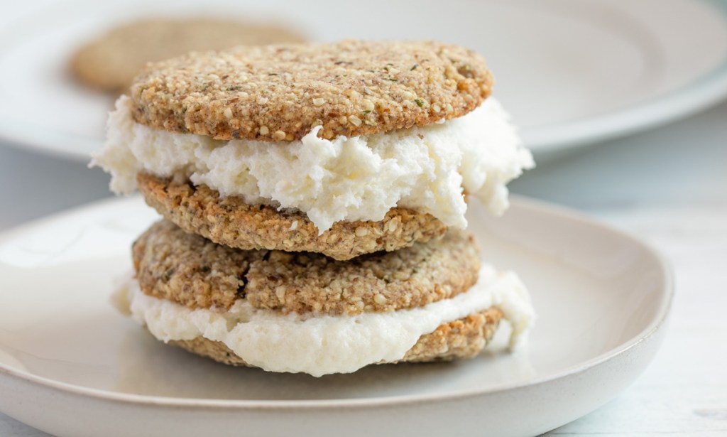 keto oatmeal pies on a dish