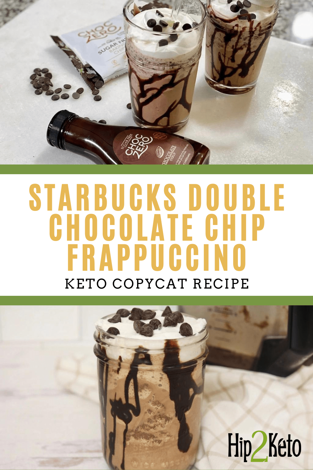 Starbucks Inspired Keto Double Chocolate Chip Frappuccino