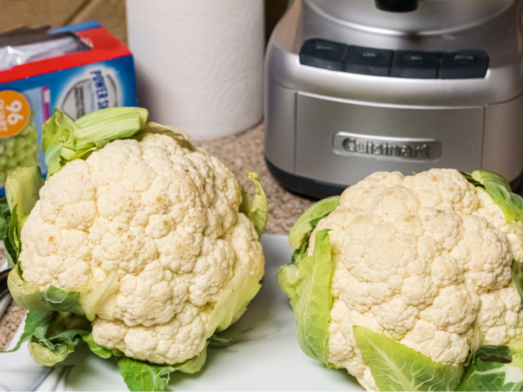 cauliflower on cutting board