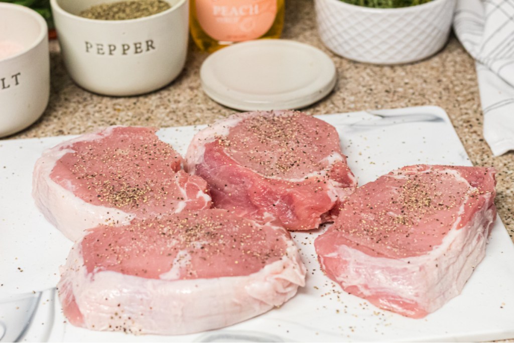 Pork Chops with salt and pepper