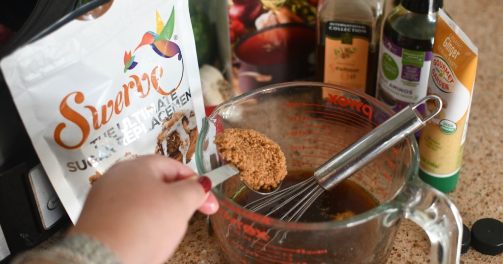 adding swerve brown to beef and broccoli sauce