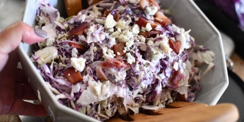 There’s Coleslaw… And Then There’s Keto Blue Cheese Coleslaw w/ Bacon!
