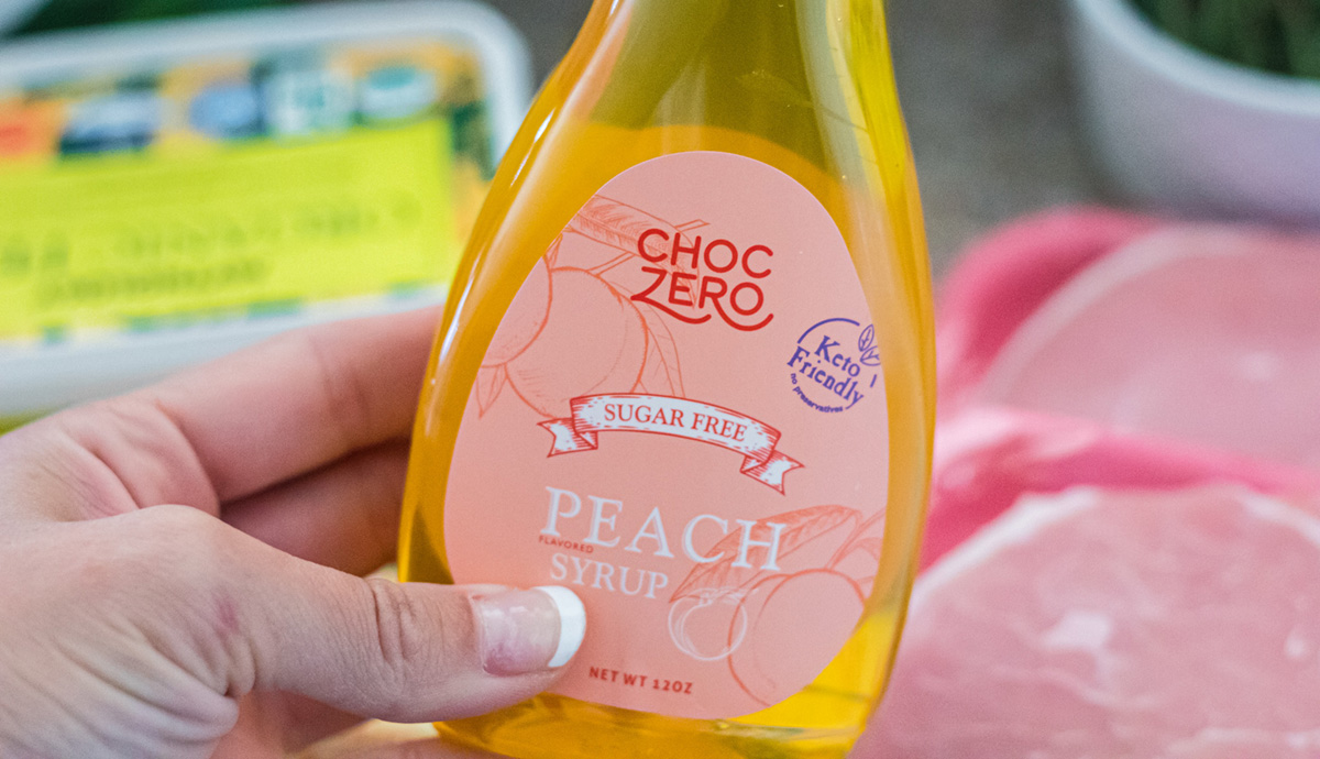 choc zero keto peach syrup