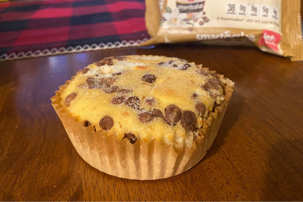 Chocolate Chip Smartcake on counter