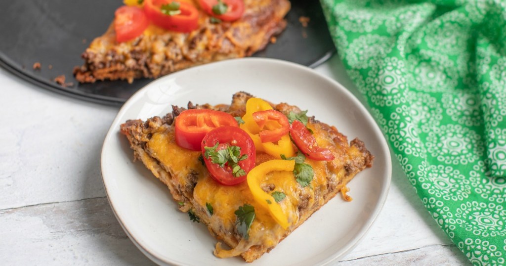 keto pizza with taco toppings
