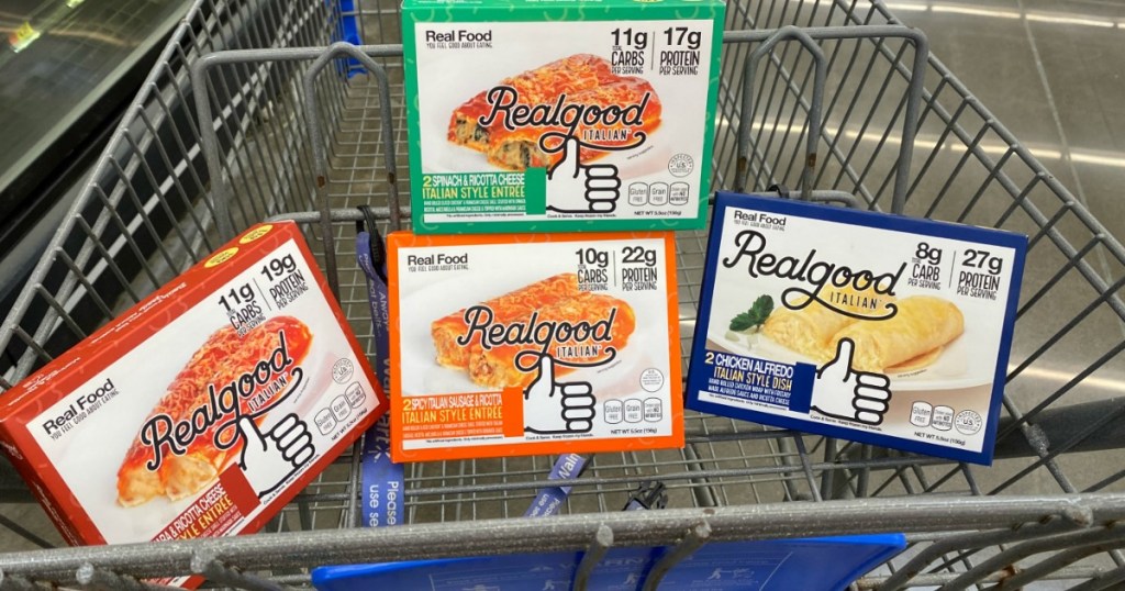 Realgood Italian frozen entrees at Walmart 