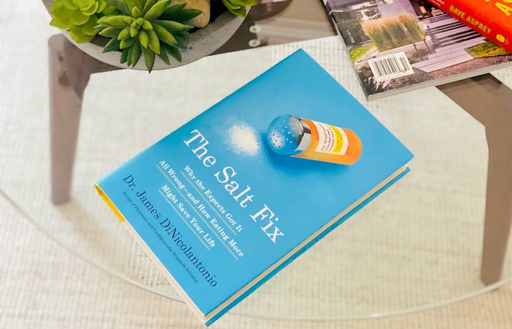 the salt fix book on glass coffee table