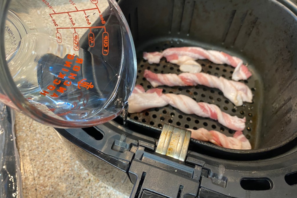 adding water to an air fryer