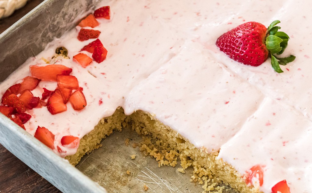 Keto Almond Cake in a pan