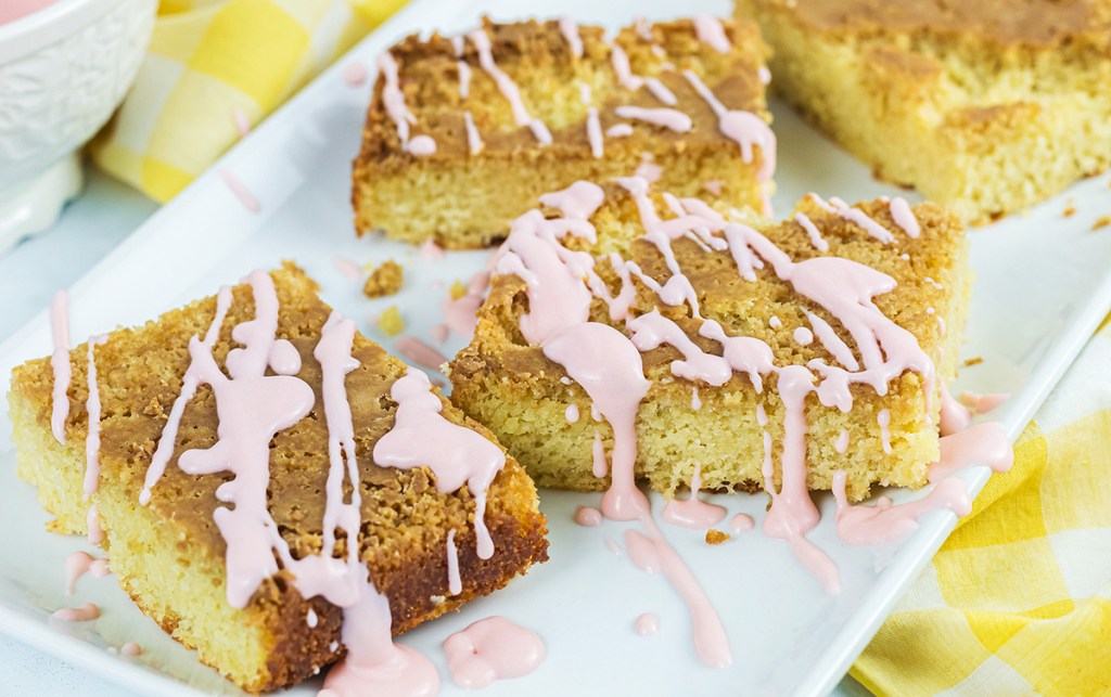 Keto Pineapple upside down cake on a plate