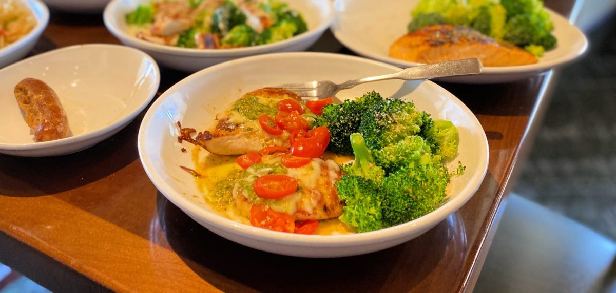 keto meals on a table at olive garden