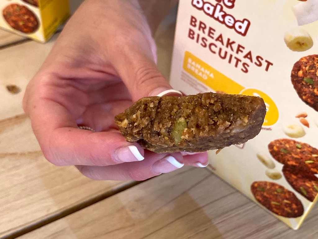 holding keto breakfast biscuit 