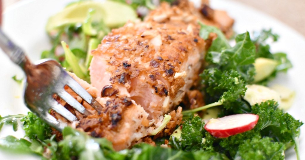 Almond-Crusted Salmon Salad (Better Than The Cheesecake Factory!)