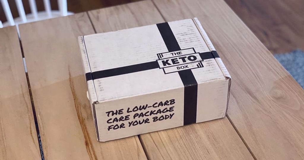 A keto subscription box on a table