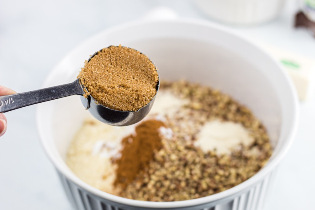 mixing bowl with dry ingredients