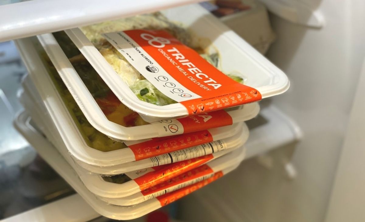 Trifecta keto meals in a fridge