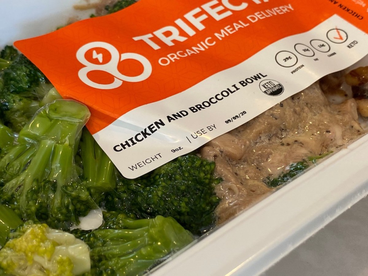 packaged chicken and broccoli meal