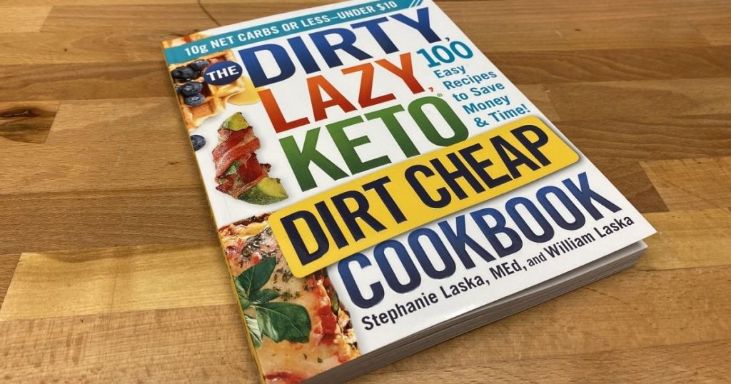 A cookbook on a counter