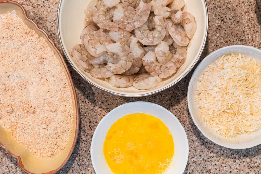 dipping stations for coconut shrimp