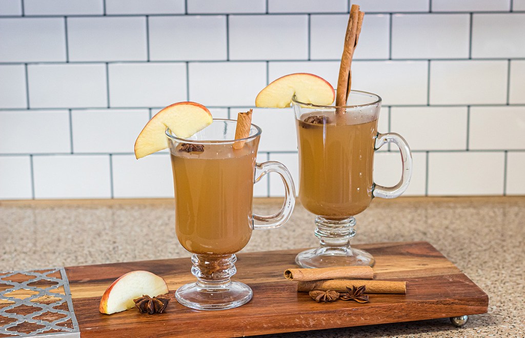 keto apple cider on serving board