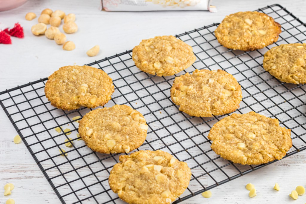 Keto White Chocolate macadamia nut cookie