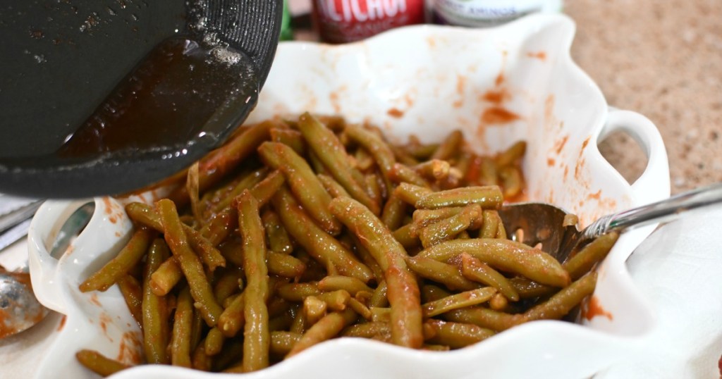 adding bacon grease to green beans