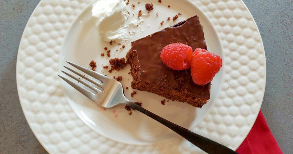 slice of keto chocolate cake