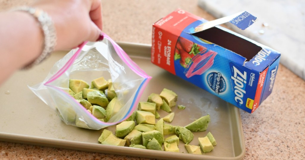 how to freeze fresh avocado chunks