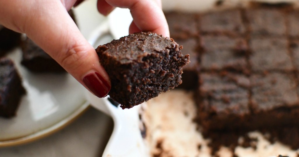 holding Superfat keto brownie 