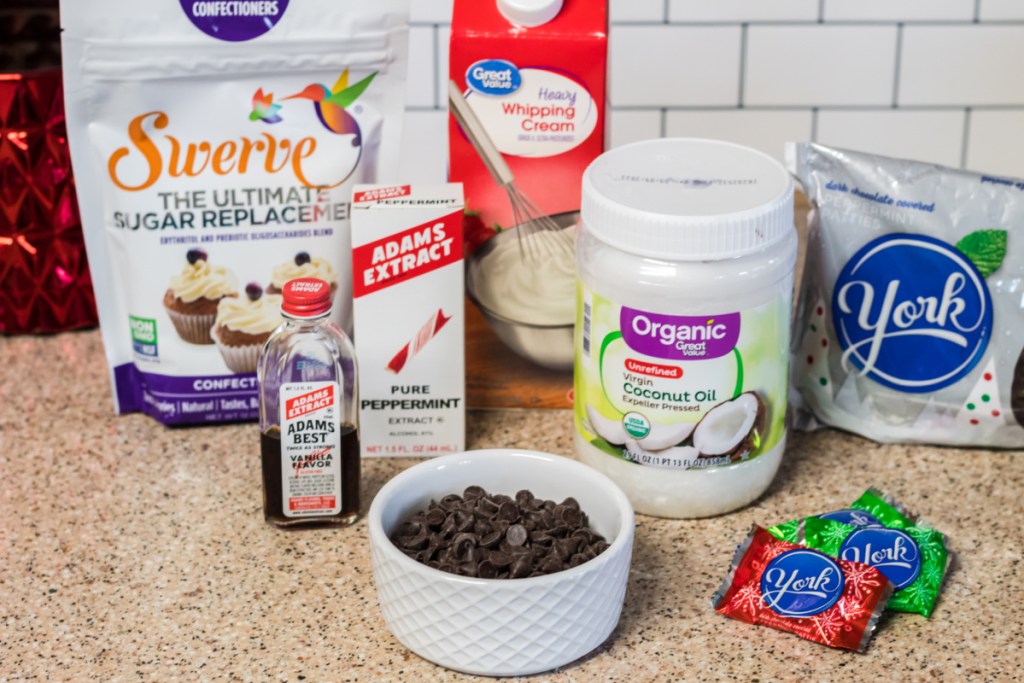 ingredients for keto peppermint patties