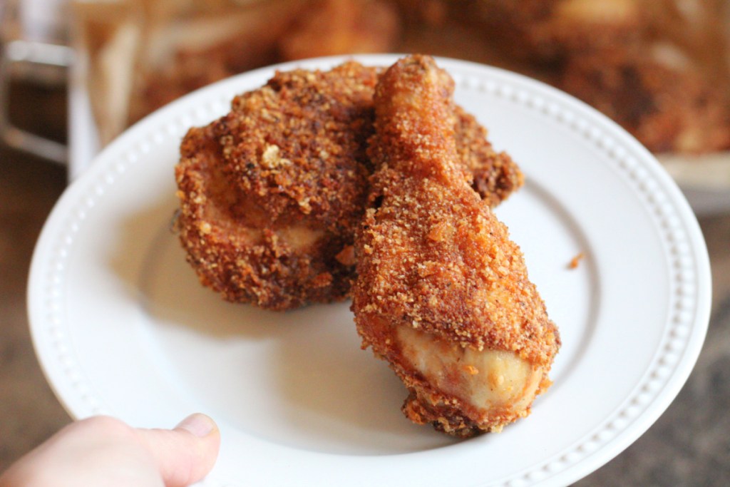 plate of keto fried chicken