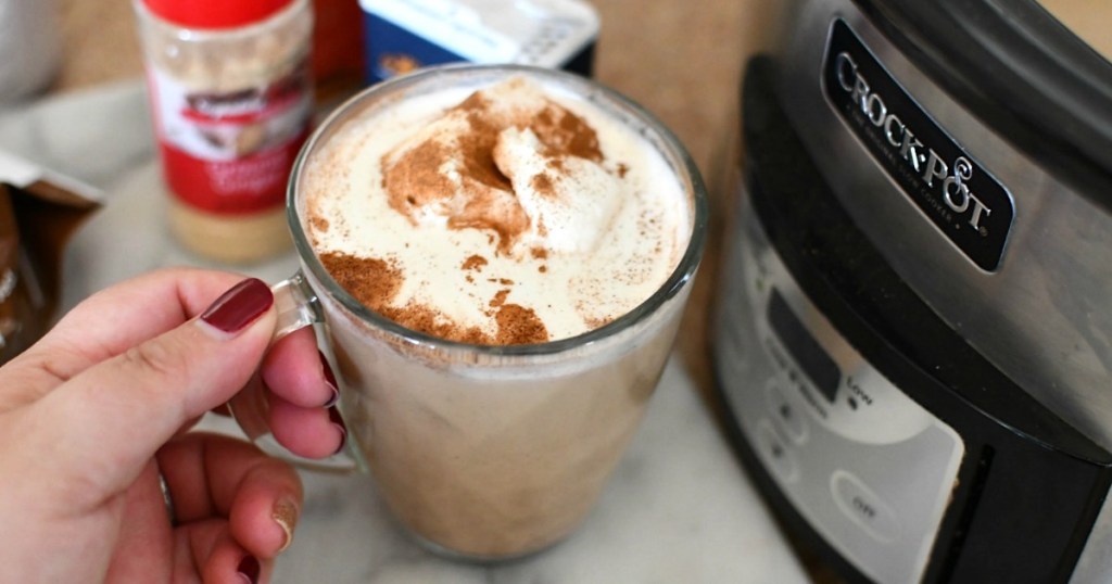 keto gingerbread latte in a cup 