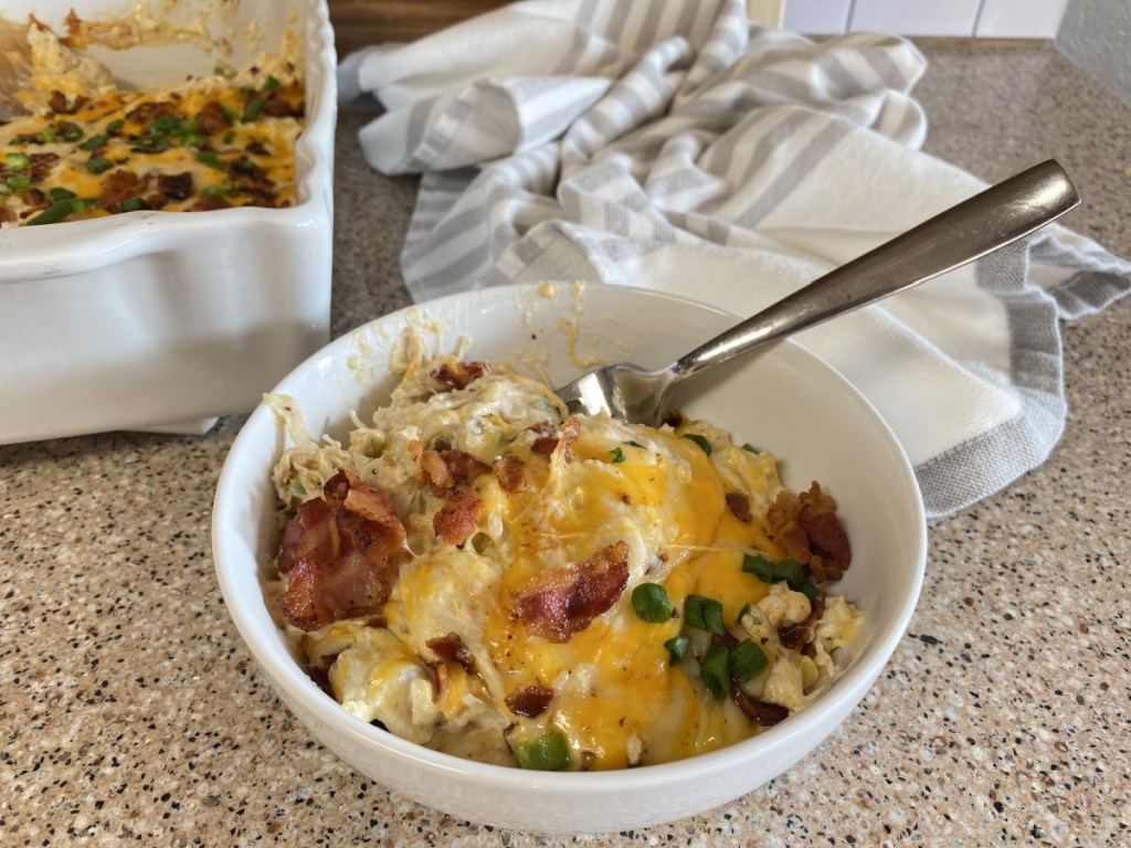 bowl of chicken jalapeno casserole