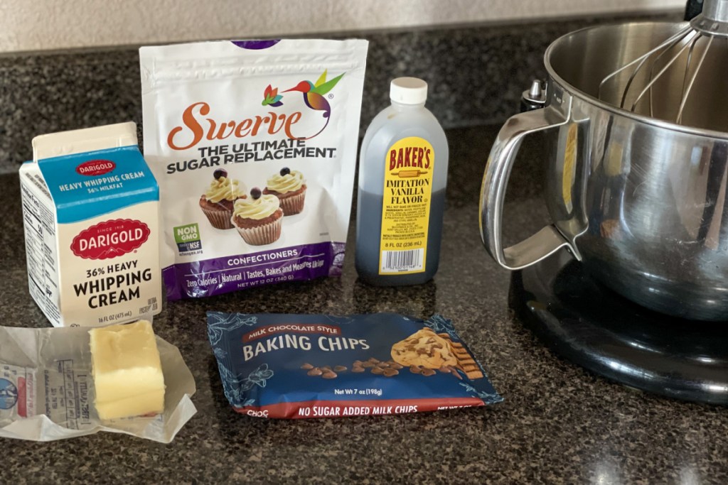 Keto Chocolate Mousse ingredients 