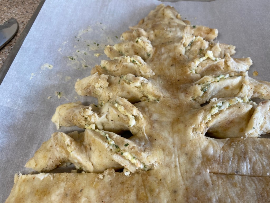 close up of the twisted breadsticks