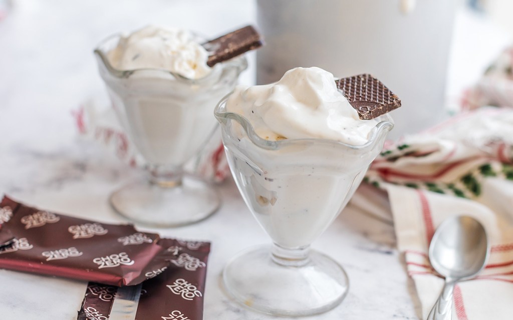 keto ice cream in serving bowl