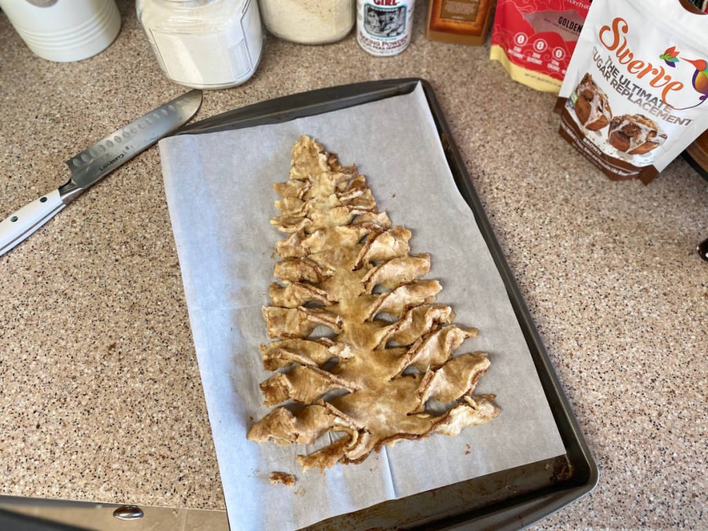 Sweet Keto Dough on baking sheet