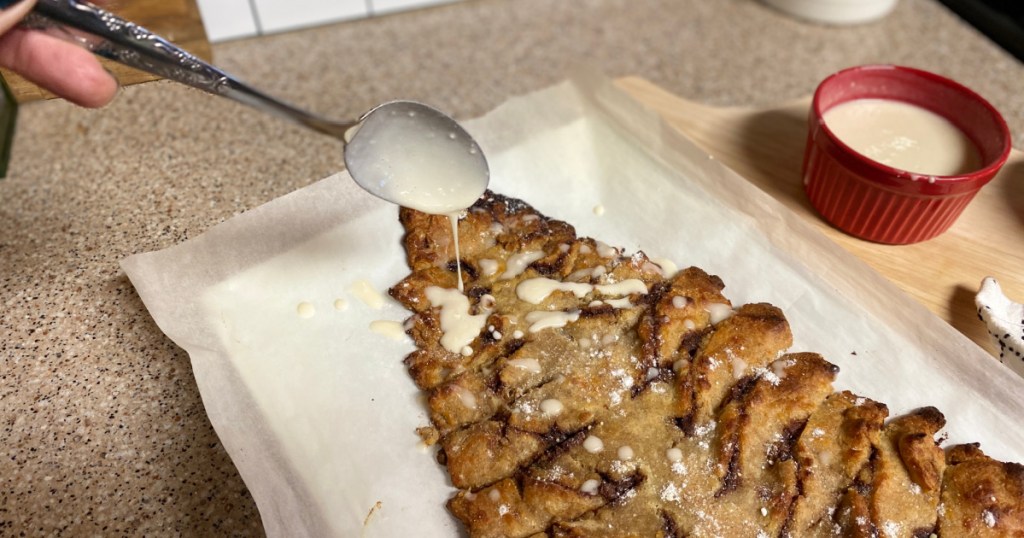 keto sweet bread drizzle with glaze