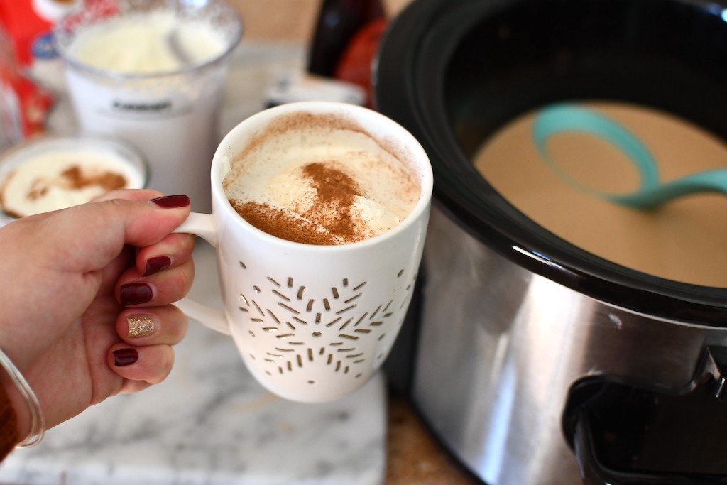 holding keto gingerbread latte