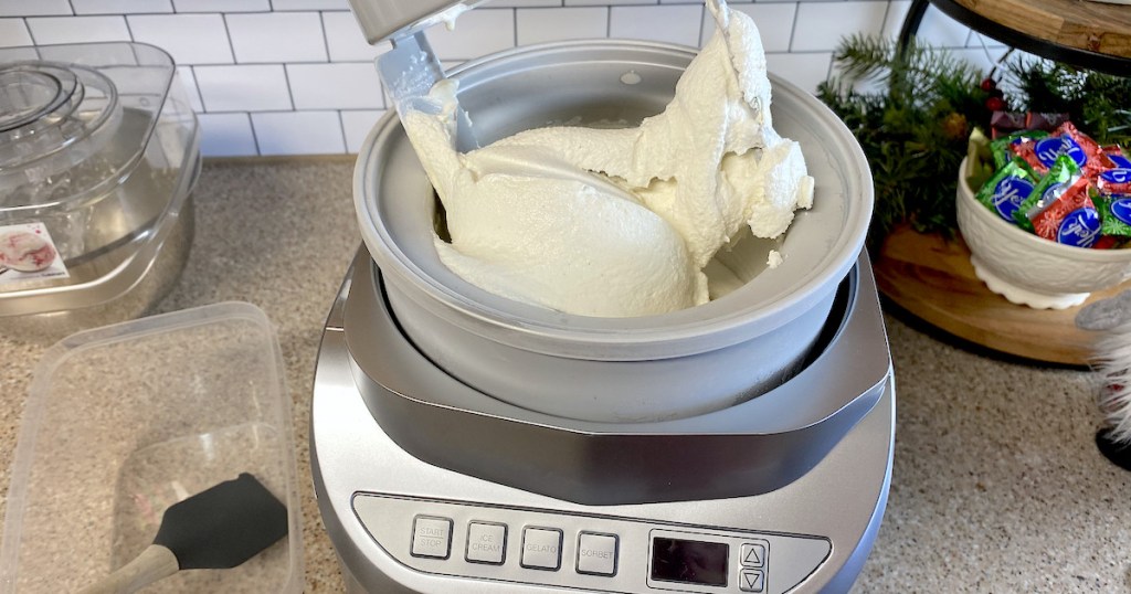 cuisinart ice cream maker on counter