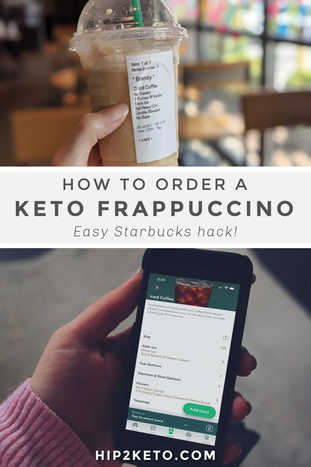 how to order a keto frappuccino at starbucks hip2keto