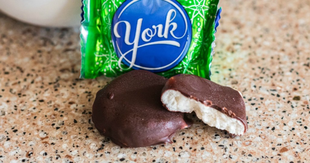 keto peppermint patties next to York package 