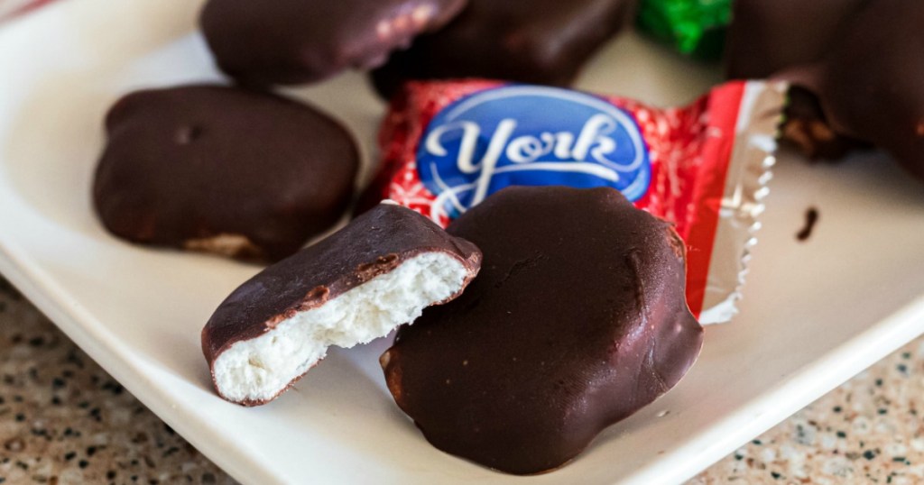 York & Keto Peppermint patties on plate