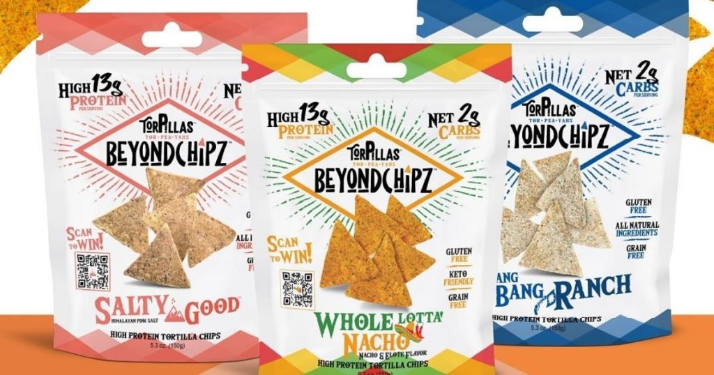 3 bags of chips in different flavors