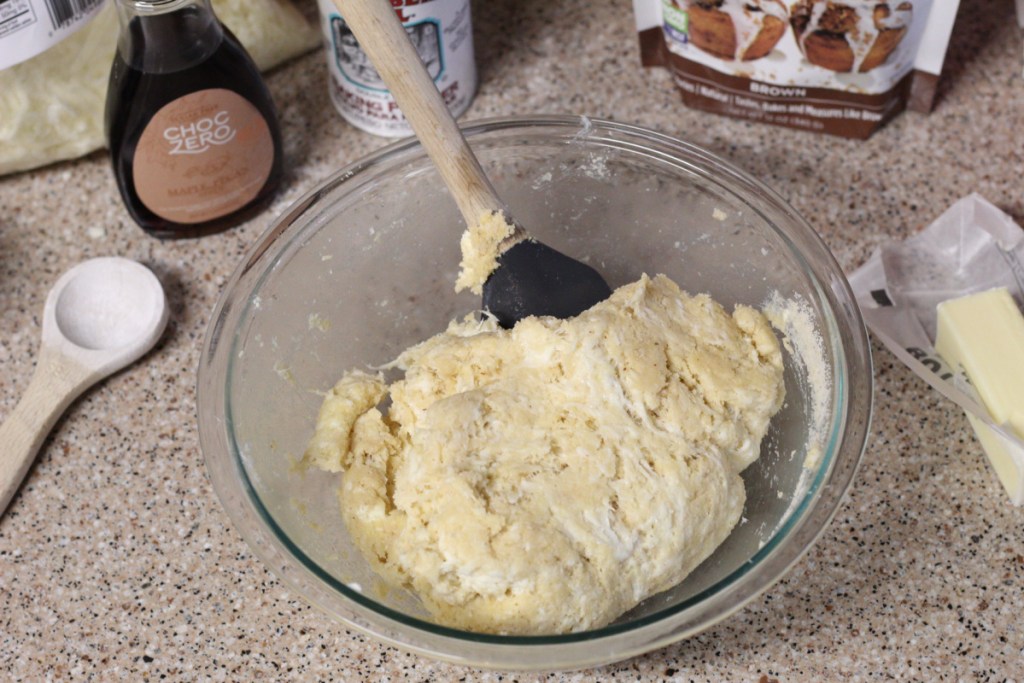 keto fathead dough in a bowl