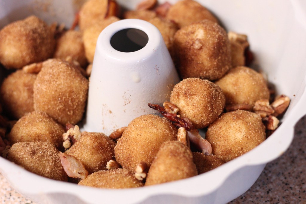 keto monkey bread in pan