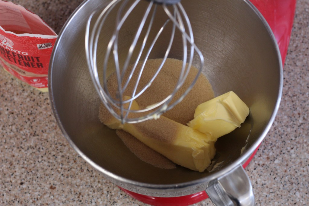 butter and granular in mixer